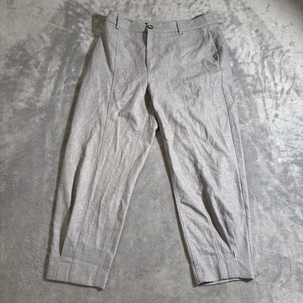 Zara Women's Pants Size Medium Grey Casual Workwear Dress 4 Pocket